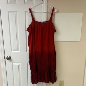 Taillissime Red Ombré Sleeveless Dress